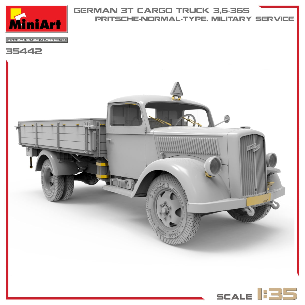 Miniart 35442 GERMAN 3T CARGO TRUCK 3,6-36S. PRITSCHE-NORMAL-TYPE. MILITARY SERVICE 1/35 – immagine 3