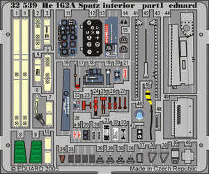 Eduard 32539 He 162A Spatz interior 1/32 REVELL – image 3