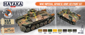 Hataka HTK-CS69 ORANGE LINE – WW2 Imperial Japanese Army AFV paint set (8x17ml) – imagen 2