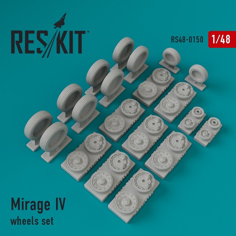 RESKIT RS48-0150 Jeu de roues Mirage IV 1/48
