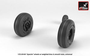 Armory Models AW32311 AH-64 Apache wheels w/ weighted tires, smooth hubs 1/32 – Bild 4