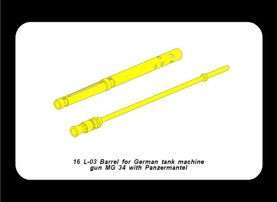 Aber 16L-03 Lufa do niemieckego czołgowego karabinu maszynowego MG34 / Turned barrel for German tank machine gun MG34 1/16 – Bild 5