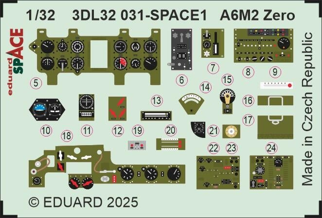 Eduard 3DL32031 A6M2 Zero SPACE TAMIYA 1/32 – immagine 4