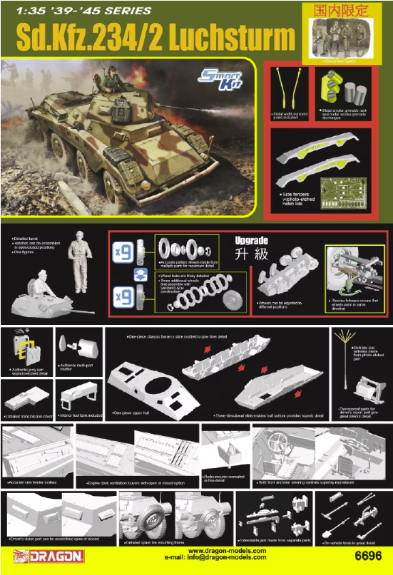 Dragon 6696 Sd.Kfz. 234/2 Tour de Luchsturm 1/35