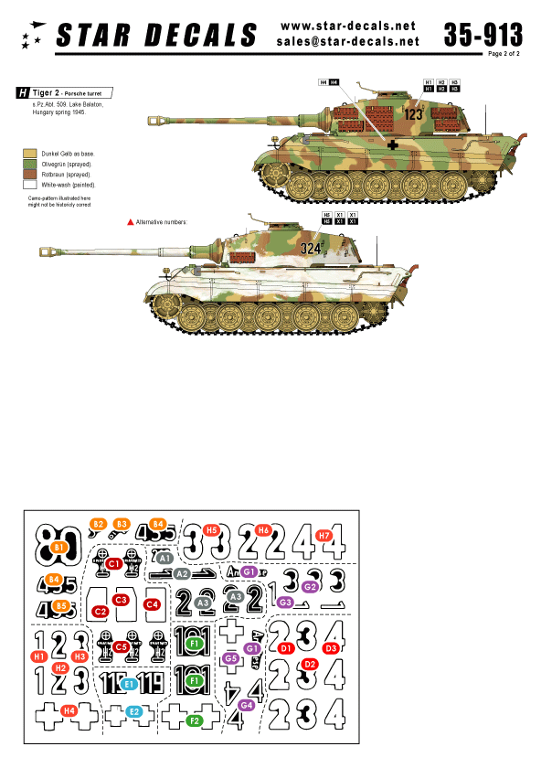 Star Decals 35-913 German Tanks in Hungary 1945 1/35 – Bild 2