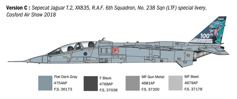 Italeri 1470 Jaguar T.2 R.A.F. Trainer 1/72 – immagine 6
