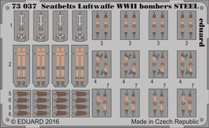 Eduard 73037 Seatbelts Luftwaffe WWII bombers STEEL 1/72