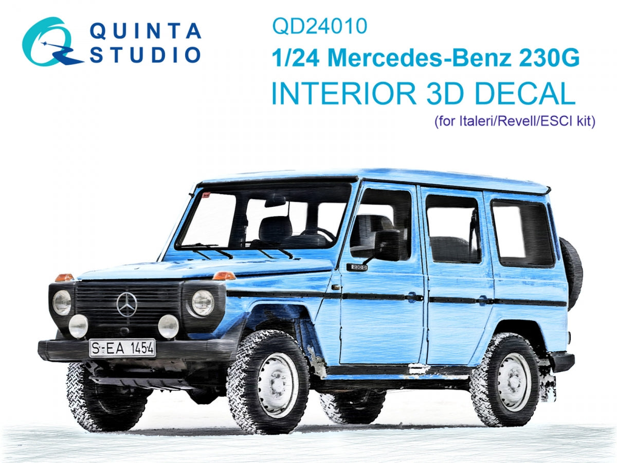 Quinta Studio QD24010 Mercedes-Benz 230G Intérieur coloré imprimé en 3D sur papier décalcomanie (Italeri-Revell-ESCI) 1/24