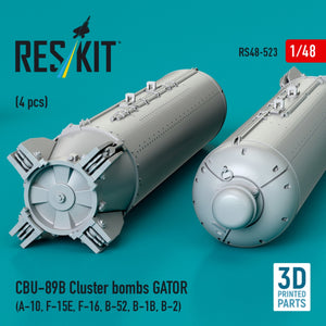RESKIT RS48-0523 CBU-89B cluster bombs GATOR (4 pcs) (3D Printed) 1/48 – zdjęcie 3
