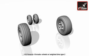 Armory Models AW32501b Panavia Tornado wheels, w/ tyres type “b” (GY) 1/32 – Bild 5