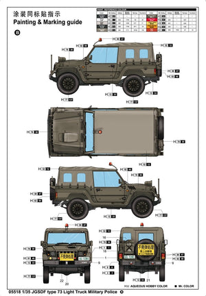 Trumpeter 05518 JGSDF type 73 Light Truck (Police) 1/35 – Bild 4