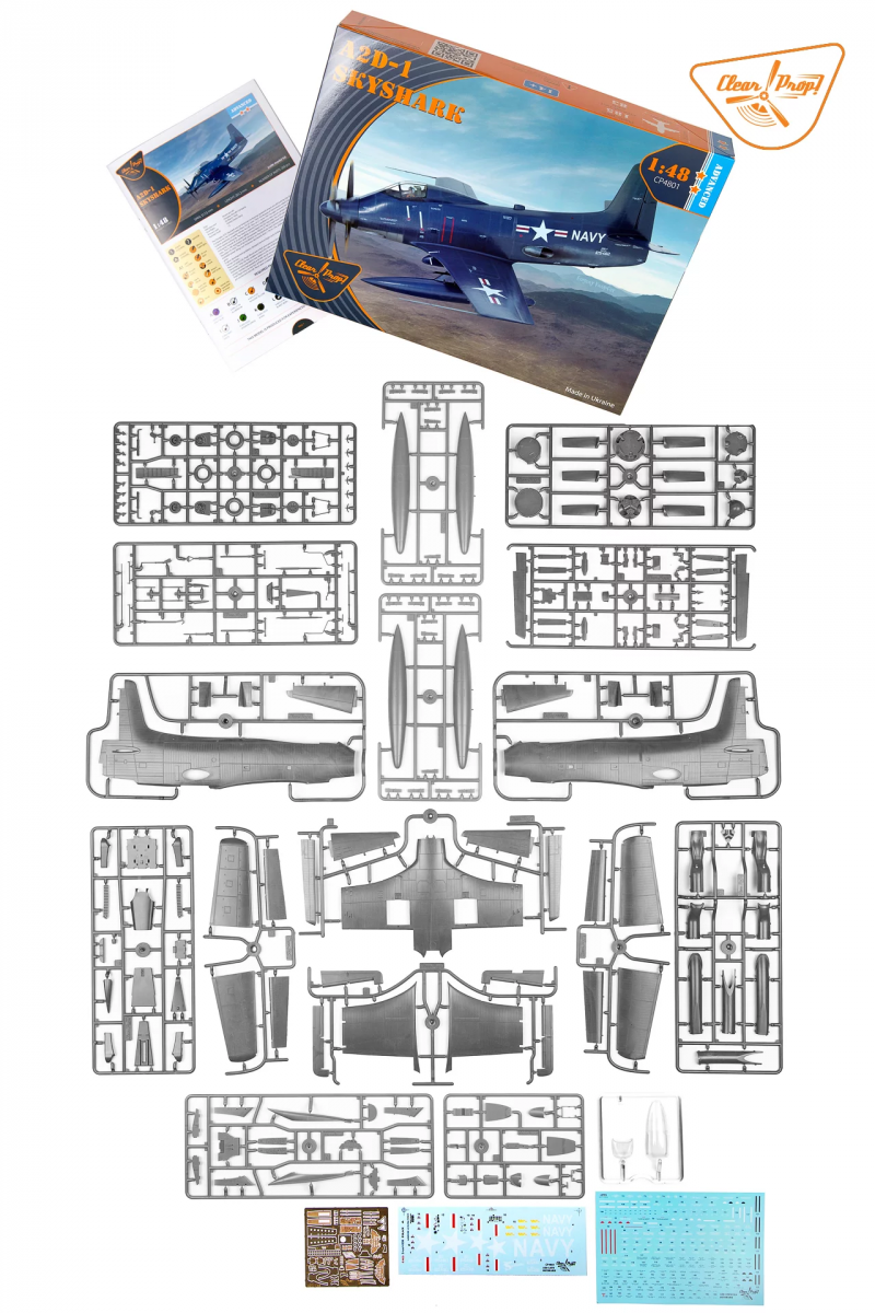 Clear Prop! CP4801 A2D-1 Skyshark ADVANCED KIT 1/48 – Bild 3