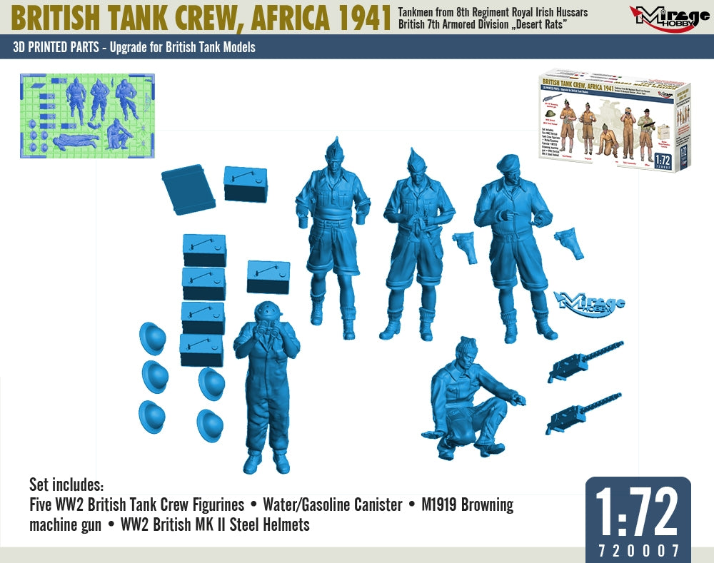 Mirage Hobby 720007 Équipage de char britannique, Afrique 1941 1/72 – image 4
