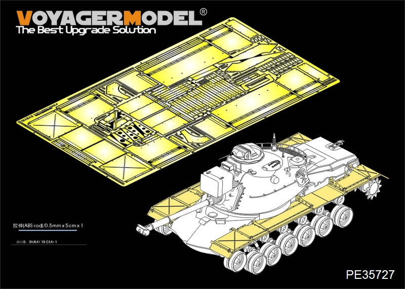 Garde-boues Voyager modèle PE35727 M48A3 B américain moderne type 1 pour DROGON 3546 1/35
