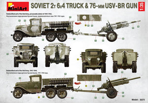 MiniArt 35272 CAMION SOVIETIQUE 2T 6X4 ET PISTOLET USV-BR 76 mm 1/35 – image 5