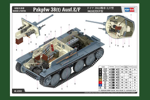 Hobby Boss 82603 38(t) tank E/F type 1/16 – immagine 5