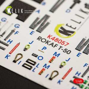 KELIK K48057 T-50 ROKAF INTERIOR 3D DECALS FOR ACADEMY KIT 1/48 – zdjęcie 8
