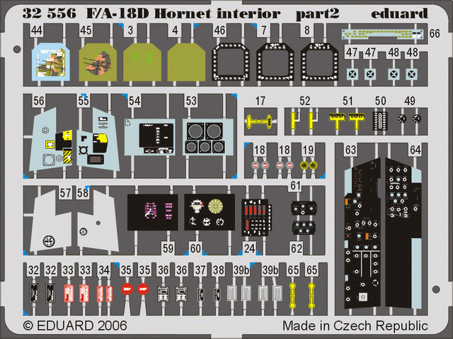 Eduard 32556 F-18D interior 1/32 ACADEMY – zdjęcie 2