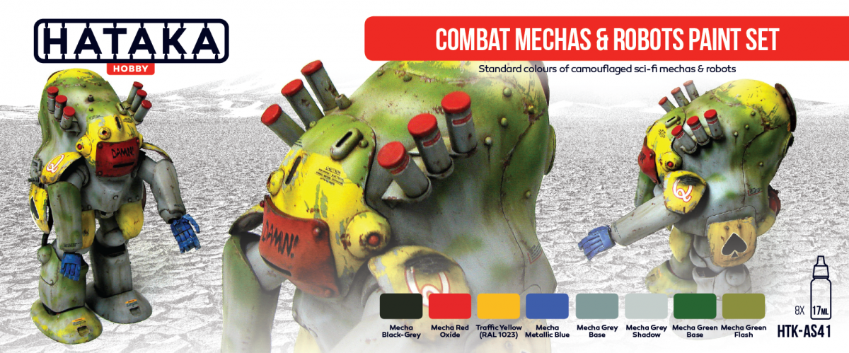 Hataka HTK-AS41 Combat Mechas &amp;amp; Robots paint set