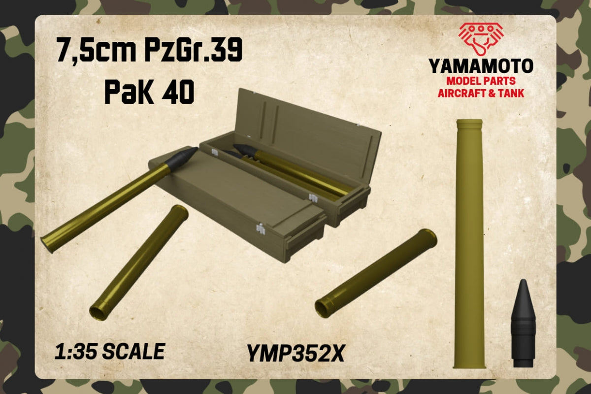 Yamamoto Model Parts YMP3522 7,5 cm PzGr.39 PaK 40 1/35 – immagine 2
