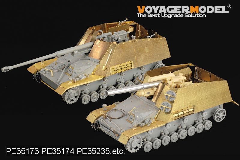 Voyager modèle PE35173 seconde guerre mondiale Nashorn / Hornisse / Hummel ailes et sol pour DRAGON 6150/6165/6166/6204/6314 1/35