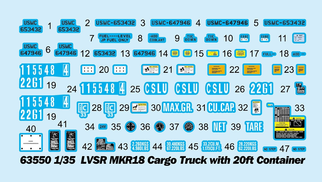 Camion cargo I Love Kit 63550 LVSR MKR18 avec conteneur de 20 pieds, échelle 1/35 – image 6