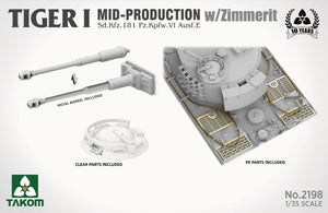 Takom 2198 Tiger I Mid-Production avec Zimmerit Sd.Kfz. 181 Pz.Kpfw. VIAusf. E 1/35 – image 4