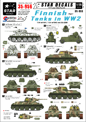 Star Decals 35-956 Finnish Tanks in WW2 #1 1/35