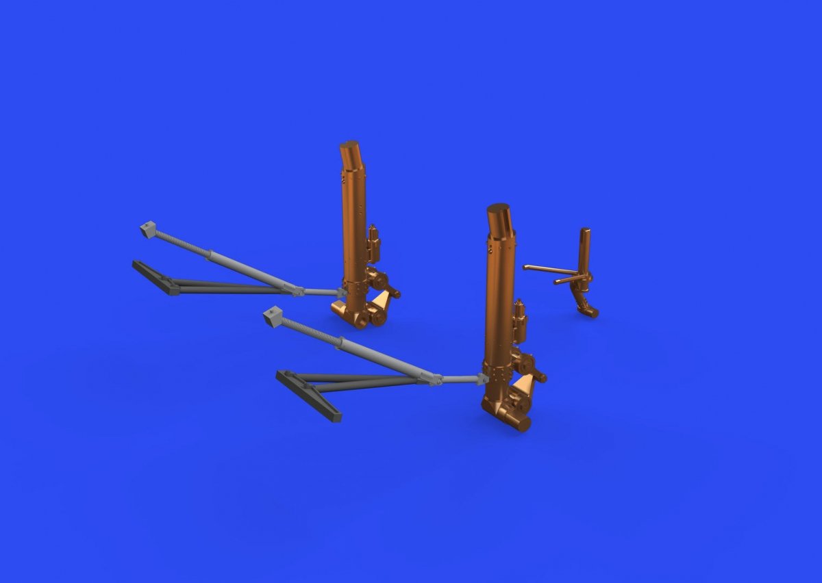 Eduard 648632 B-17F undercarriage legs BRONZE HKM 1/48 – immagine 2