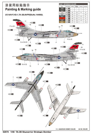 Trumpeter 02870 TA-3B Skywarrior Strategic Bomber 1/48 – immagine 2