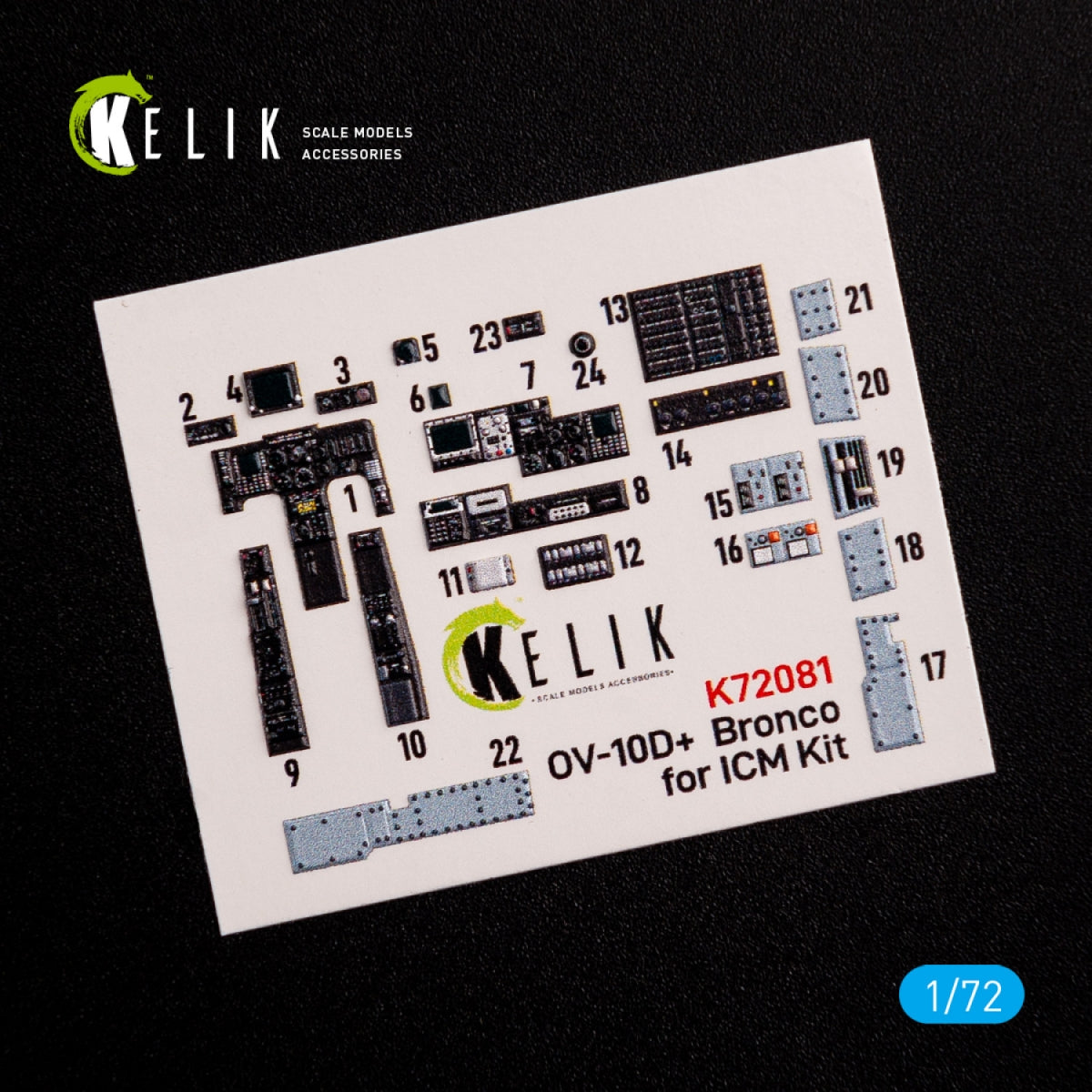 KELIK K72081 OV-10D+ &amp;quot;Bronco&amp;quot; interior 3D decals for ICM kit 1/72 – Bild 3