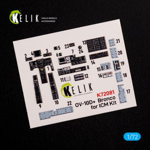 KELIK K72081 OV-10D+ &amp;quot;Bronco&amp;quot; interior 3D decals for ICM kit 1/72 – Bild 3
