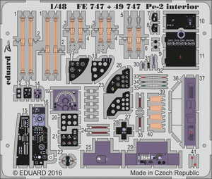 Eduard FE747 Pe-2 interior ZVEZDA 1/48