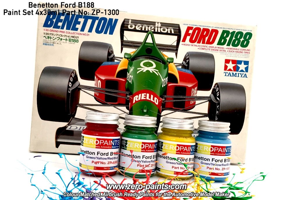 Zero Paints ZP-1300 Benetton Ford B188 Paint 4x30ml – imagen 3