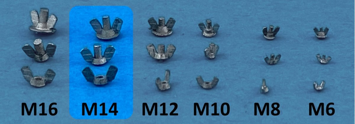 Point of no Return 1623005 Nakrętki motylkowe M14 / M14 wing nuts 1/16 – imagen 3