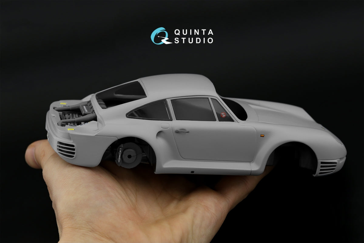 Quinta Studio QDS-24003 Porsche 959 3D-Printed &amp;amp; coloured Interior on decal paper (Tamiya) (Small version) 1/24 – immagine 7