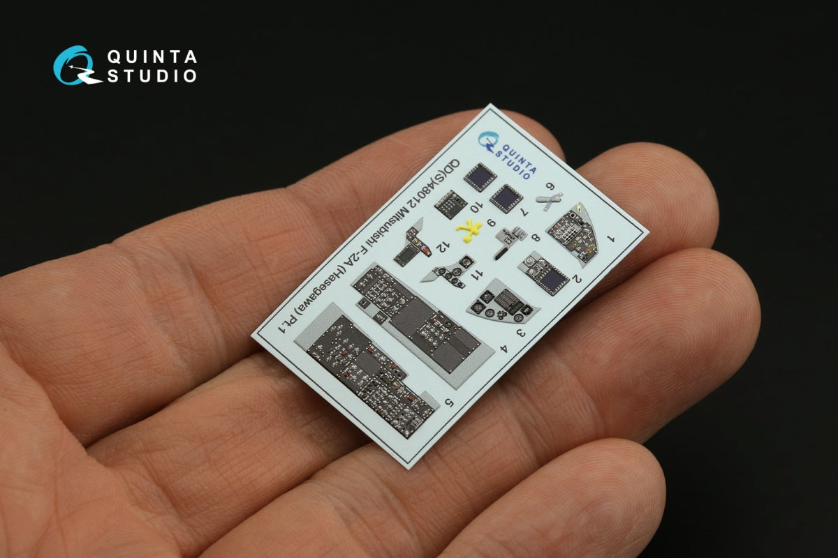 Quinta Studio QDS-48012 Mitsubishi F-2A 3D-Printed coloured Interior on decal paper (Hasegawa) (small version) 1/48 – Bild 10