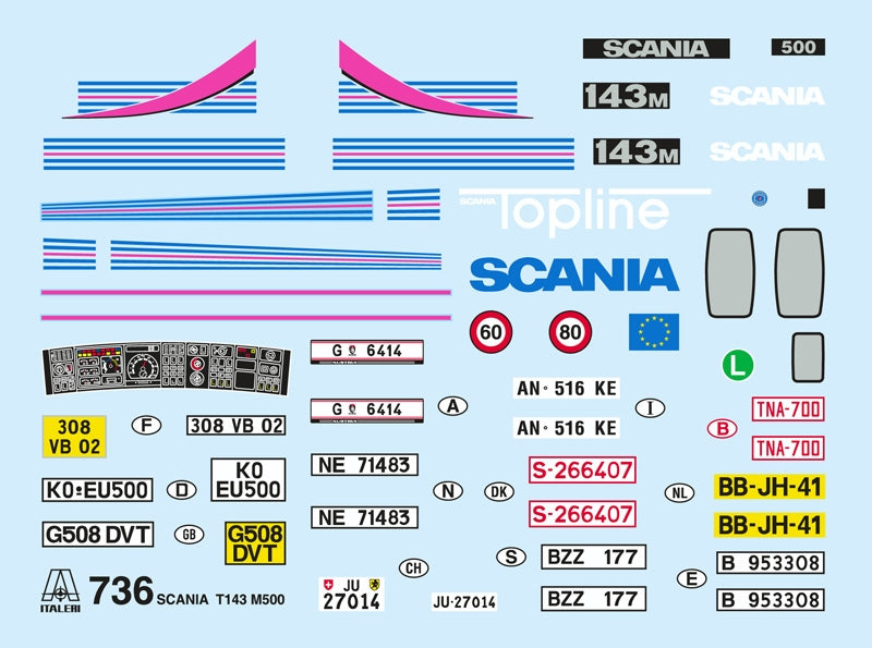 Italeri 0736 SCANIA T 143M 500 Topline 1/24 – Bild 3