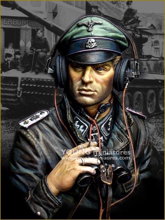 Young Miniatures YM1876 SS Panzer Commander Normandie 1944 1/10
