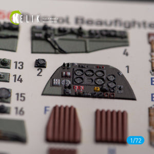 KELIK K72150 Bristol Beauhfighter TF.X - interior 3D decals for Airfix kit 1/72 – zdjęcie 6