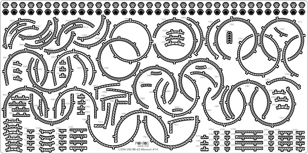 Pontos 23005F1 USS BB-61 Iowa 1944 Detail Up Set (20B Deck Blue stained wooden deck) 1/200 – zdjęcie 14