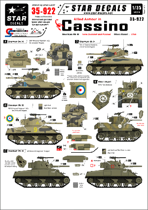 Star Decals 35-922 Allied armour in Cassino #1 1/35