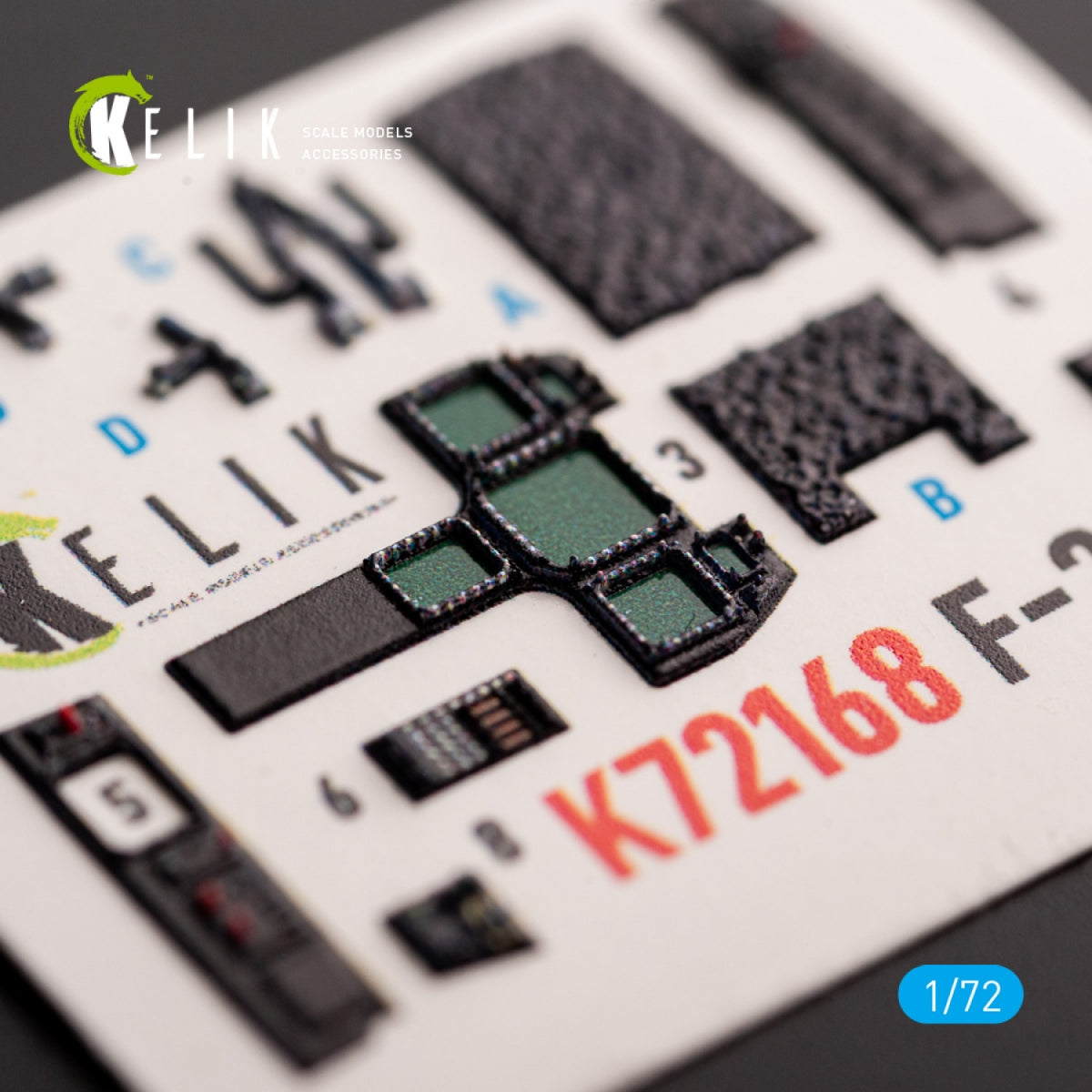 Kelik K72168 F-22A Raptor - interior 3D decals for Academy kit 1/72