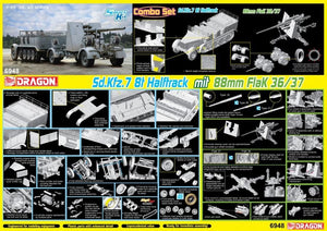 Dragon 6948 Sd.Kfz.7 8(t) Halftrack + 88mm FlaK 36/37 1/35 – immagine 2