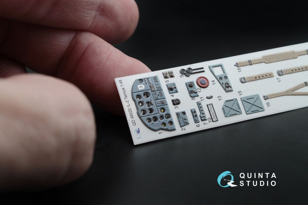 Quinta Studio QD48020 IL-2 3D-Printed &amp;amp; coloured Interior on decal paper (for Tamiya kit) 1/48 – Bild 8