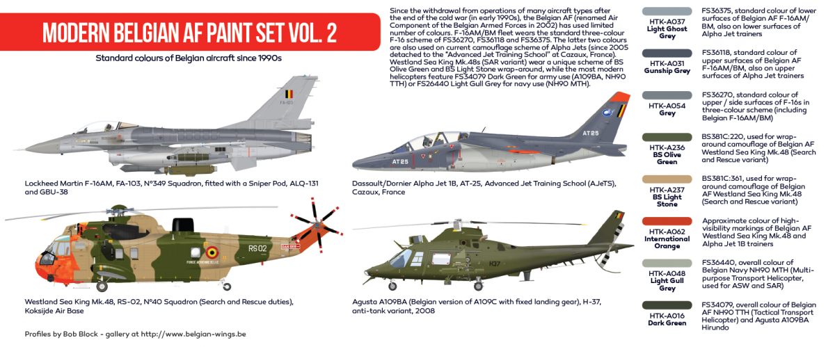 Hataka HTK-AS64 Modern Belgian AF paint set vol. 2 – Bild 3