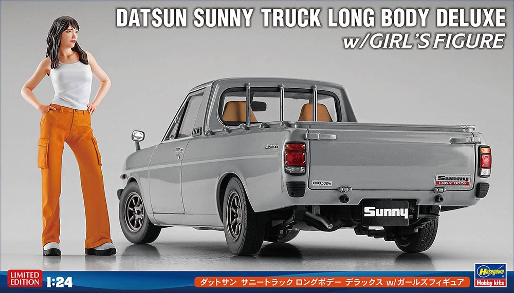 Hasegawa SP626 Datsun Sunny Truck Long Body Deluxe w/ Girl&amp;#39;s Figure 1/24