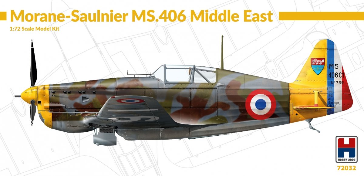 Hobby 2000 72032 Morane-Saulnier MS.406 Moyen-Orient (Hasegawa) 1/72