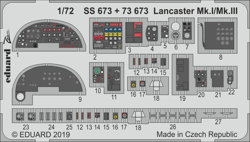 Eduard 73673 Lancaster Mk. I/Mk. III interior REVELL 1/72