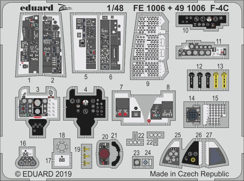 Eduard 491006 F-4C interior ACADEMY 1/48